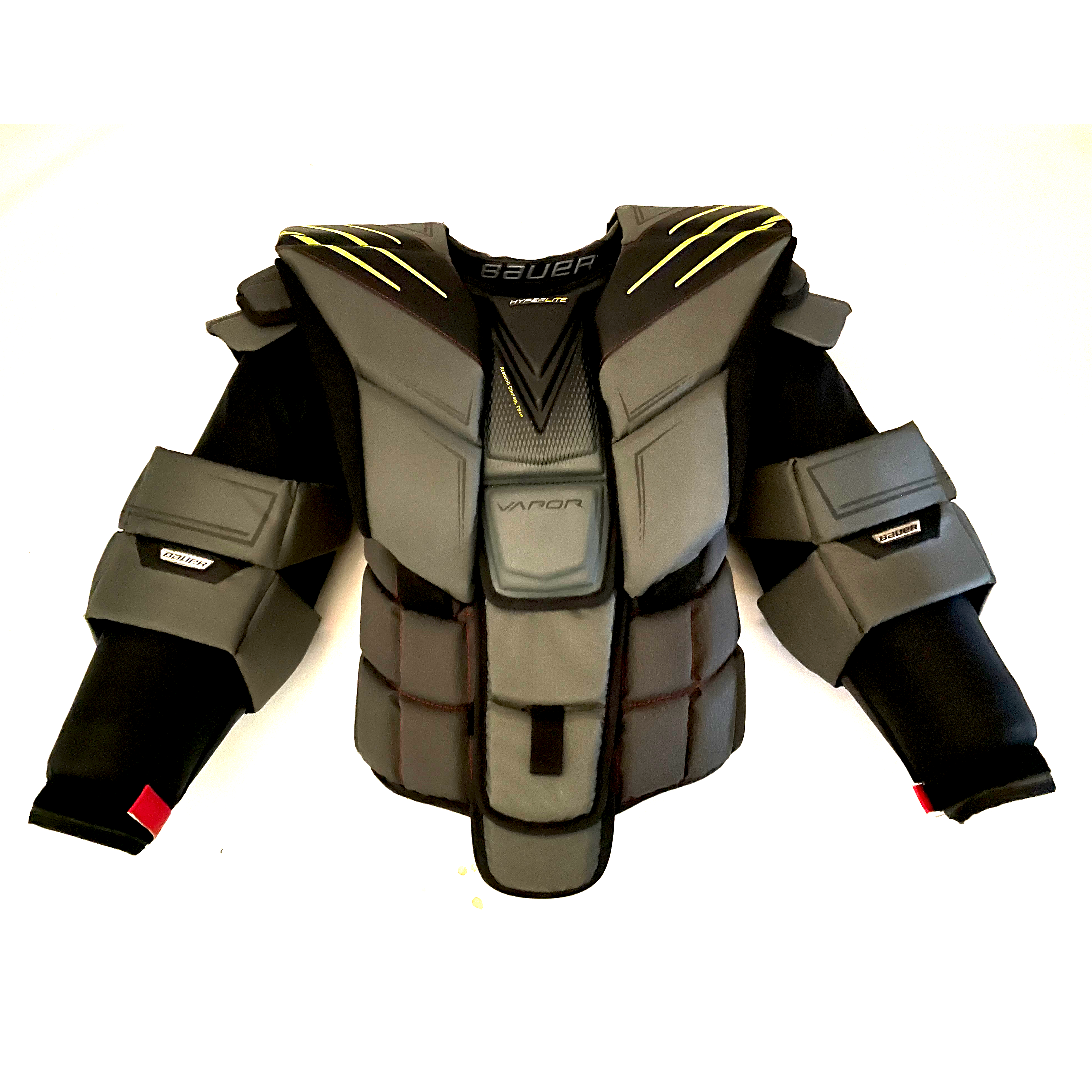 Bauer Vapor Hyperlite – Nouveau plastron de gardien de but Pro Stock (gris)